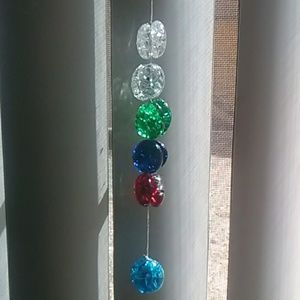 Cracked marbles sun catcher